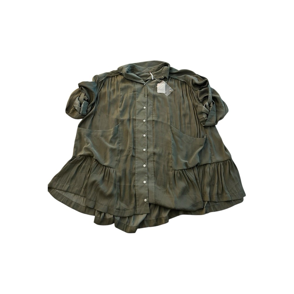 Free‎ People Moonstruck Shirtdress Serpant XS NWT